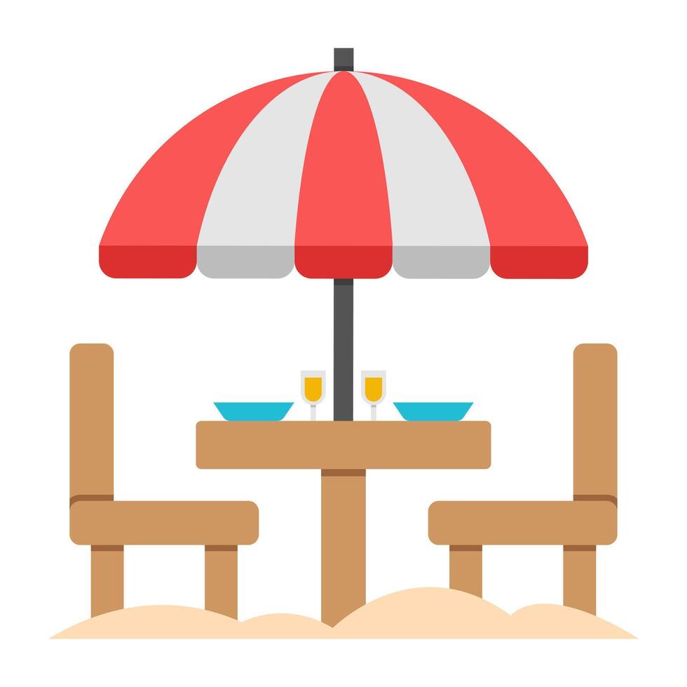 Trendy design of cafe table vector