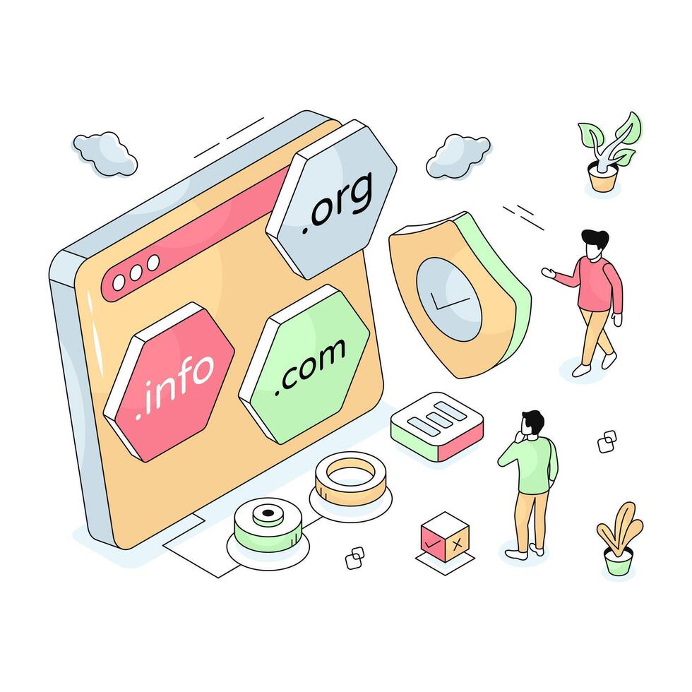 An illustration design of web domains vector