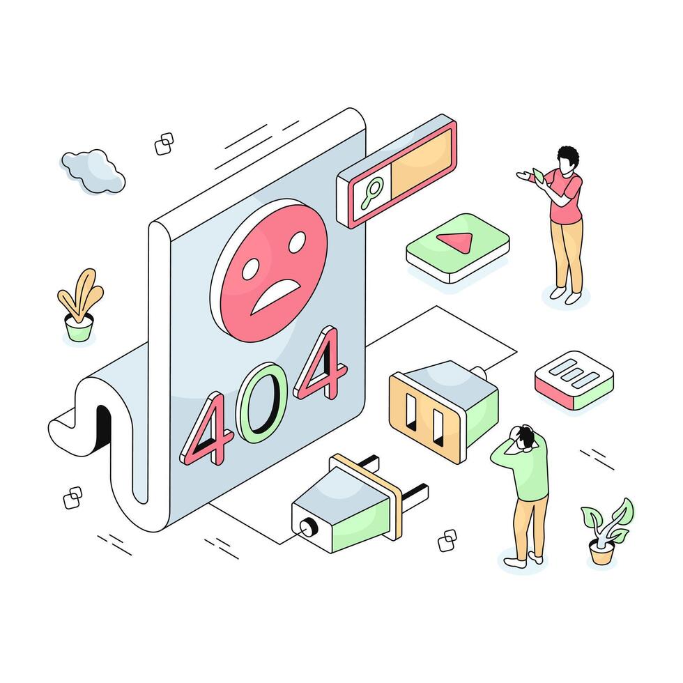 A creative design of error 404 vector