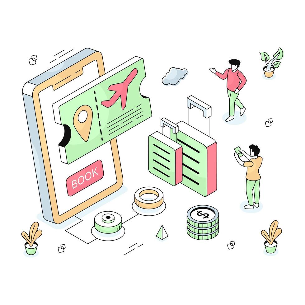 An illustration design of online parcel vector
