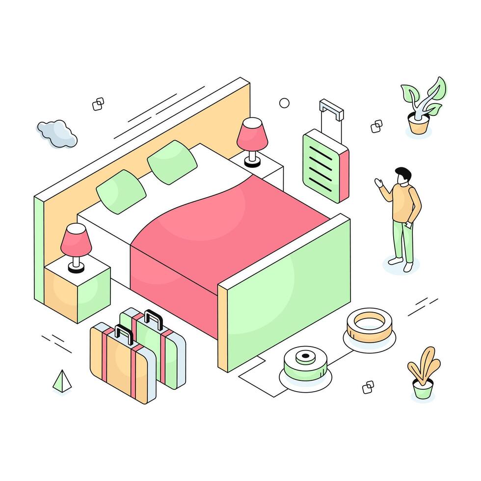 Isometric design illustration of warehouse vector