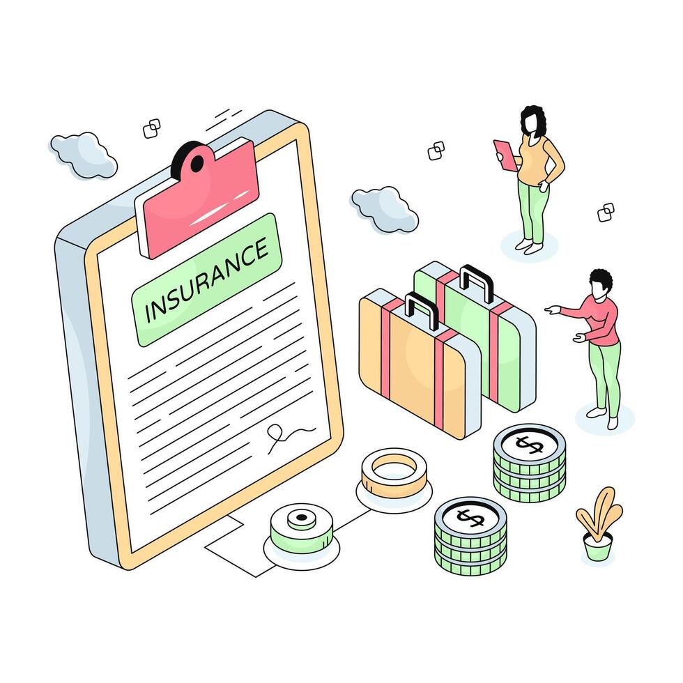 Trendy design illustration of parcel management vector