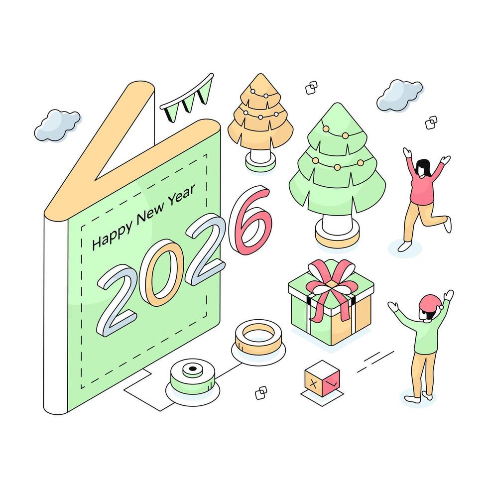 Unique design illustration of christmas letter vector