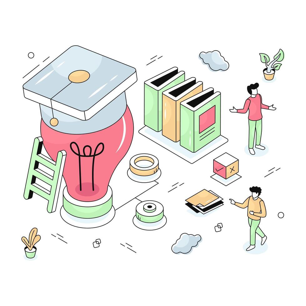 Perfect design illustration of academic idea vector