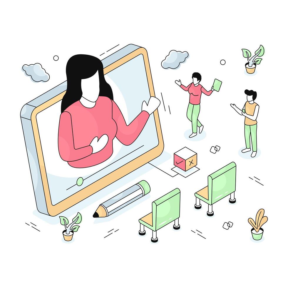 An illustration design of call vector