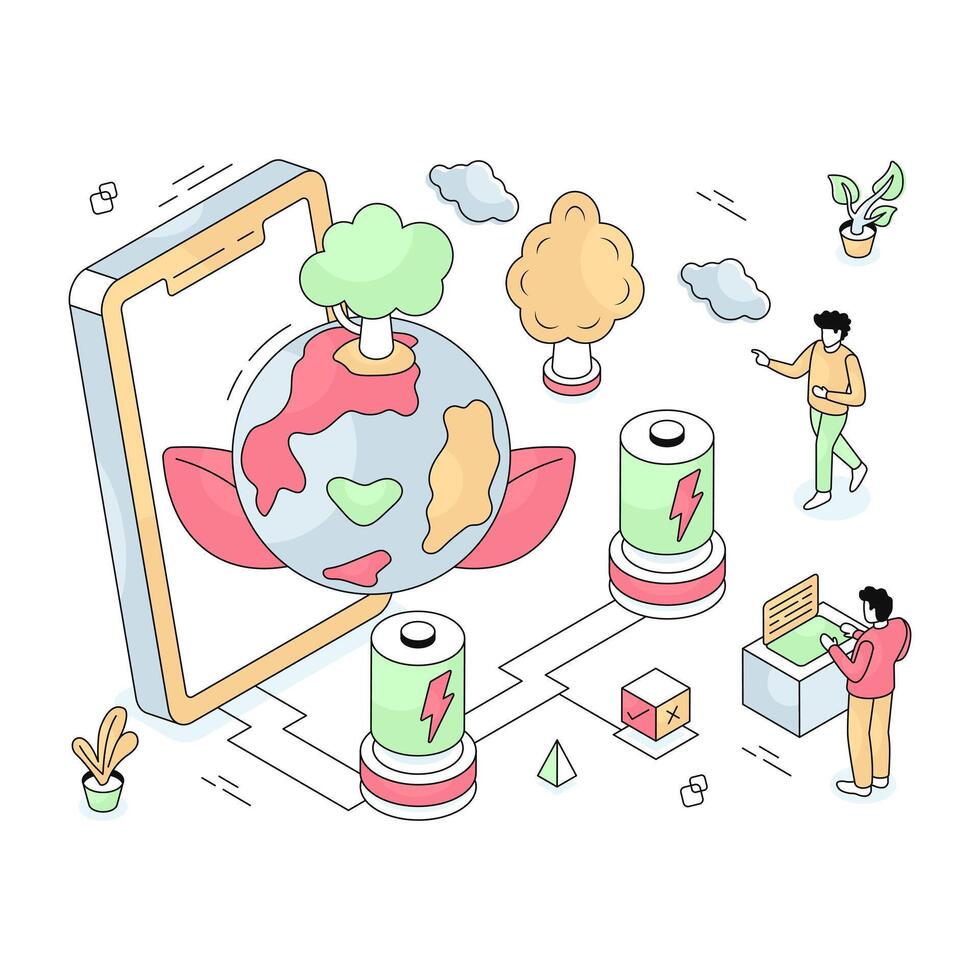 A unique design illustration of global ecology vector