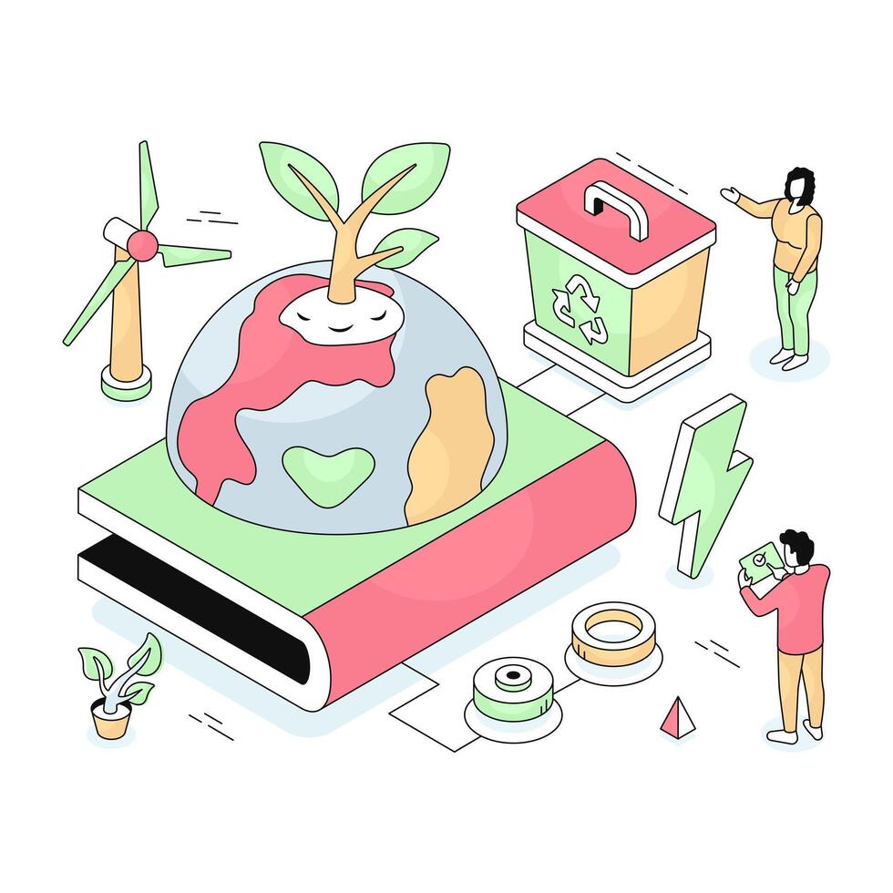 A unique design illustration of global ecology vector