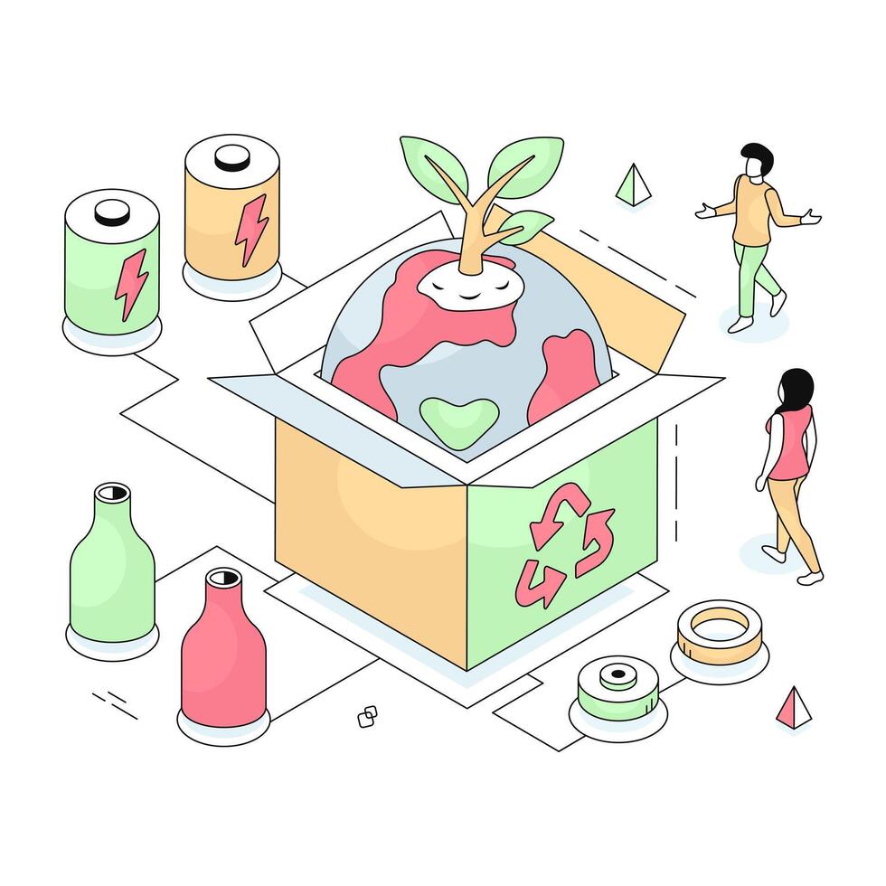 A unique design illustration of global ecology vector