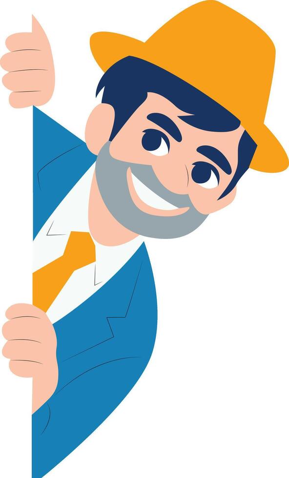 Masked Man Enjoying Beer at Bar peeking, happy Iceland Beer Day vector