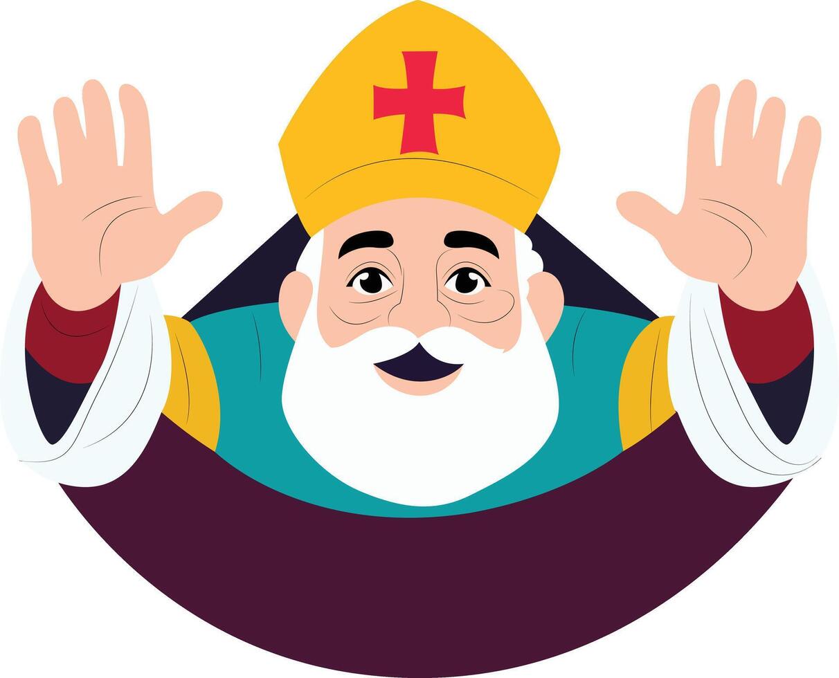 Saint Paul Cartoon Festive Greeting vector