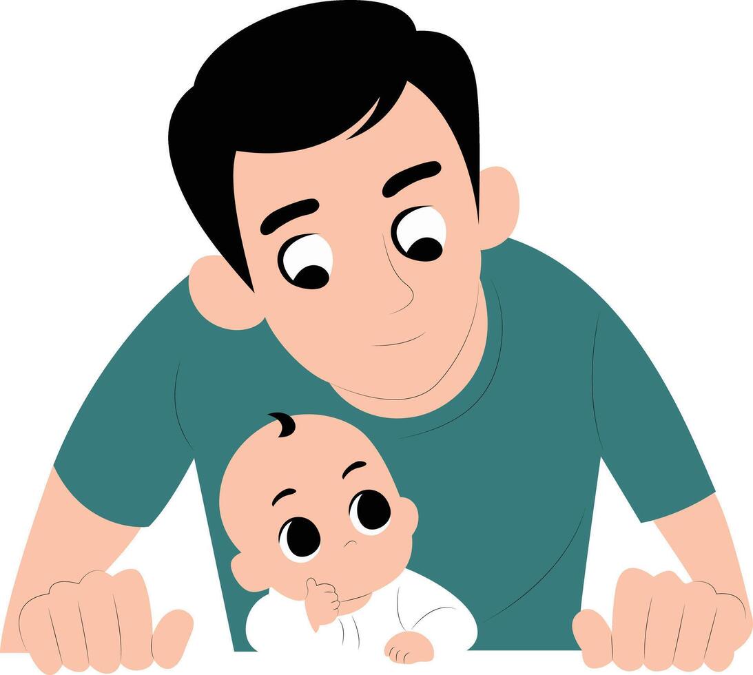 Cute Baby Thinking Deeply Illustration, happy National Heroes Day vector