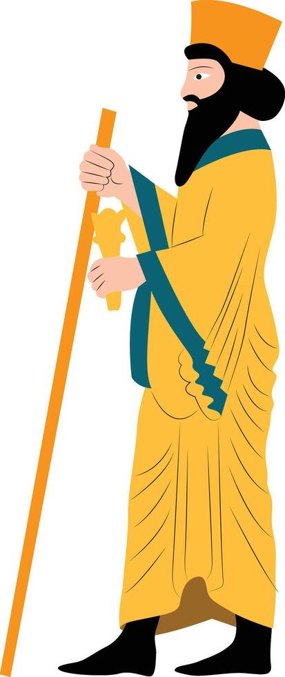 Ancient Persian costume history hand drawn vector