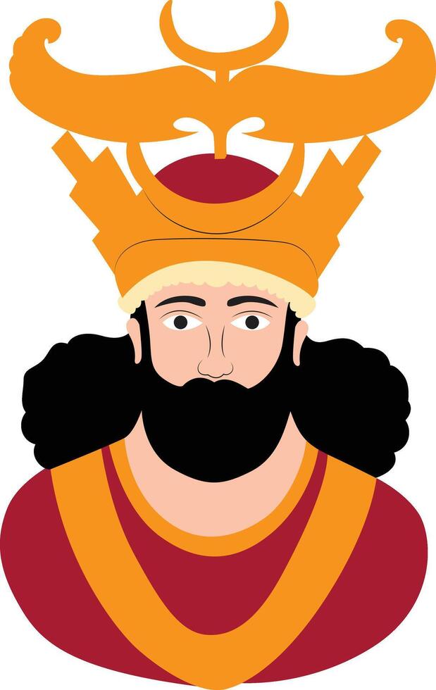 Peroz I hand drawn vector