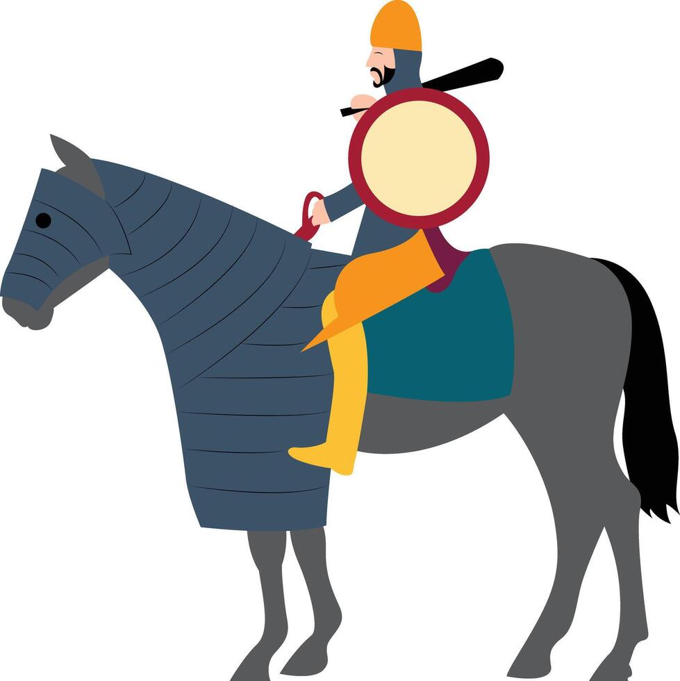 Sassanid Cataphract hand drawn vector