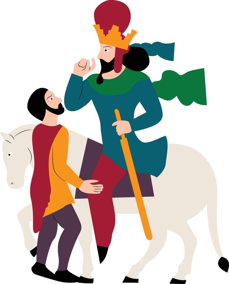 Shapur I hand drawn vector