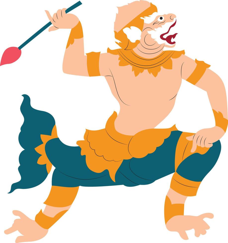 Thai traditional painting vector