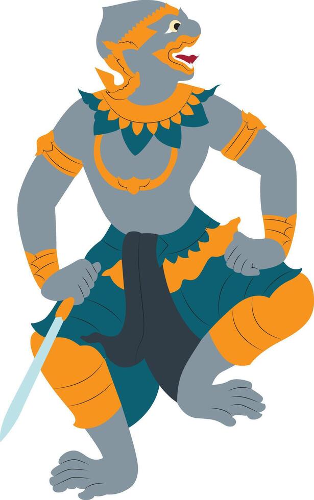 Ramayana Monkey hand drawn vector