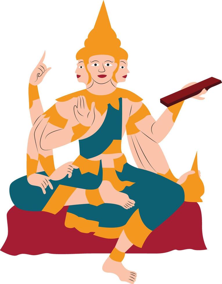 Phra Phrom hand drawn vector