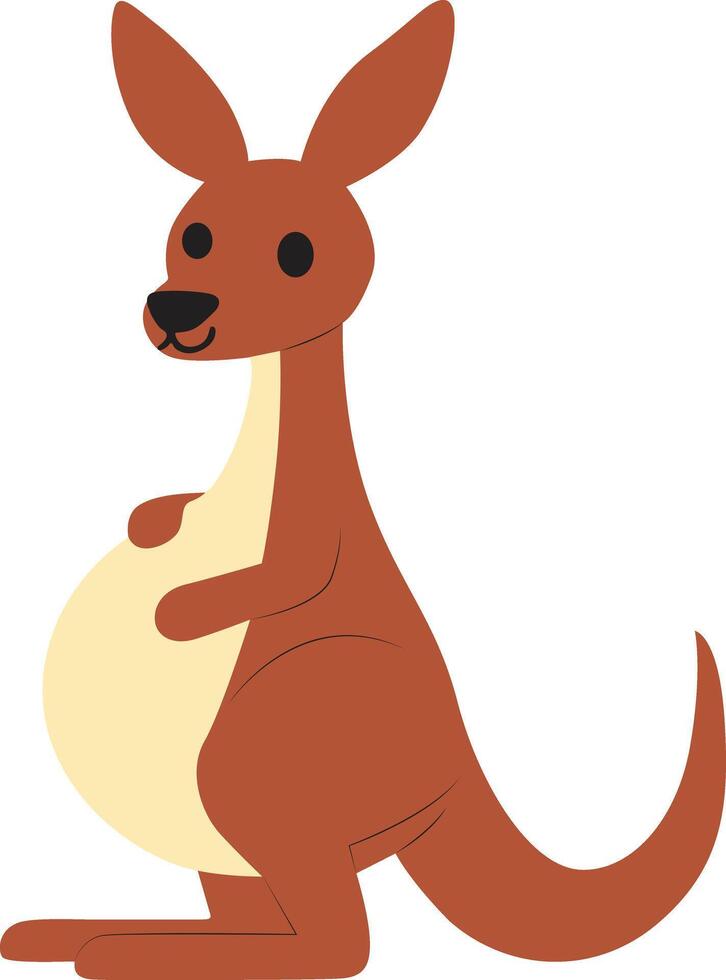 Kangaroo pregnant hand drawn vector