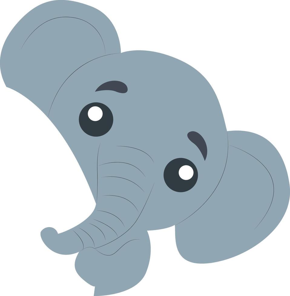 Cute Elephant Hugging peeking, happy World Wildlife Day vector