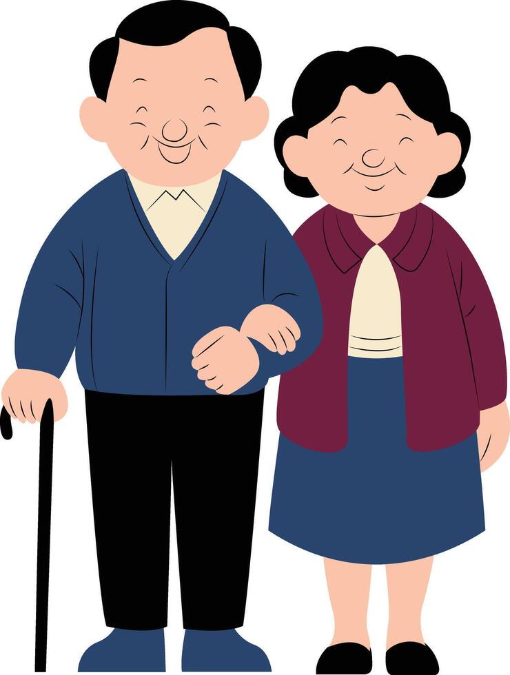 Happy Grandparents, International Day of Older Persons vector