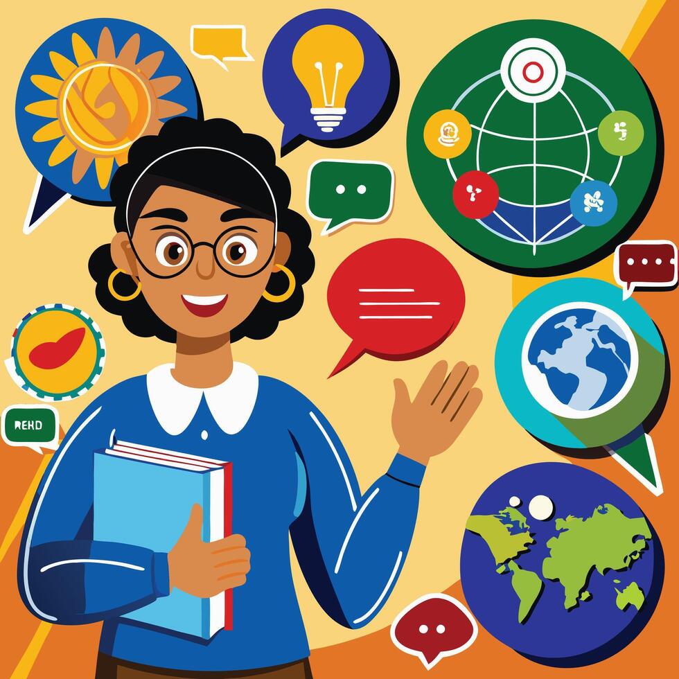 International education day celebration inspired poster image art and illustration for using any other education purpose vector