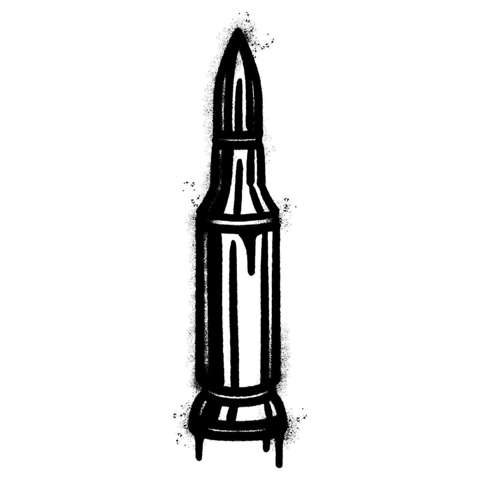 Spray Painted Graffiti Bullet icon isolated on white background. vector