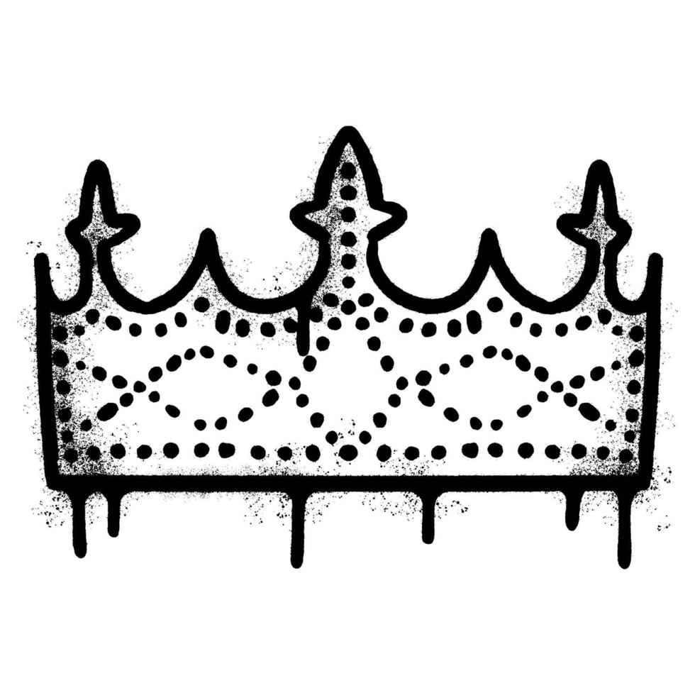 graffiti spray crown icon isolated on white background. vector