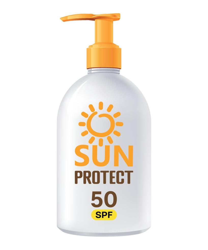 sunscreen icon isolated on white background vector