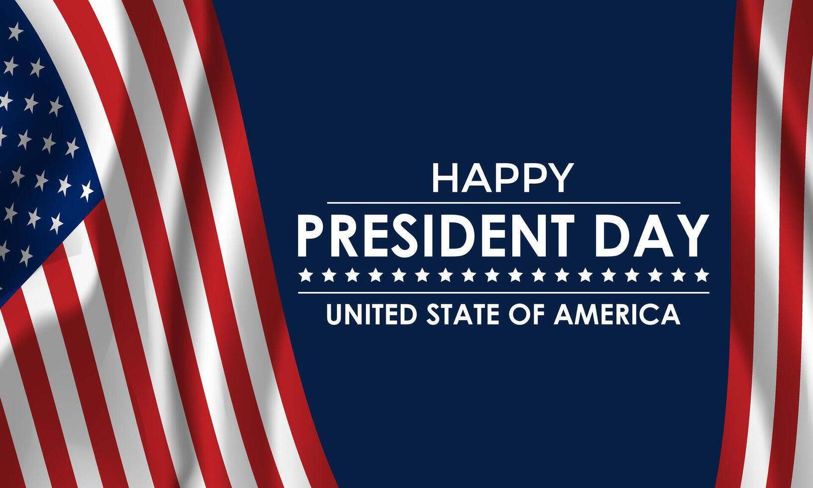 Presidents Day Concept with the US National Flag illustration with brushes. Banner poster design. vector