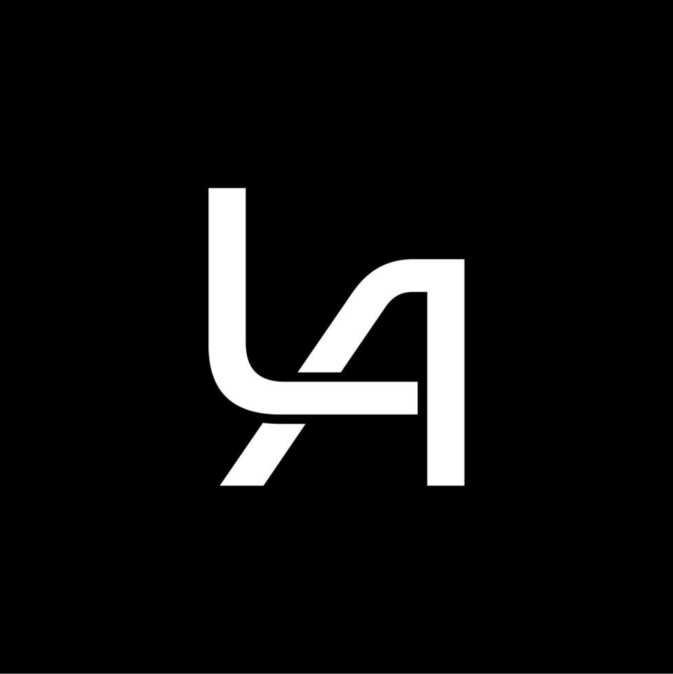 flat style white LA lettering design vector