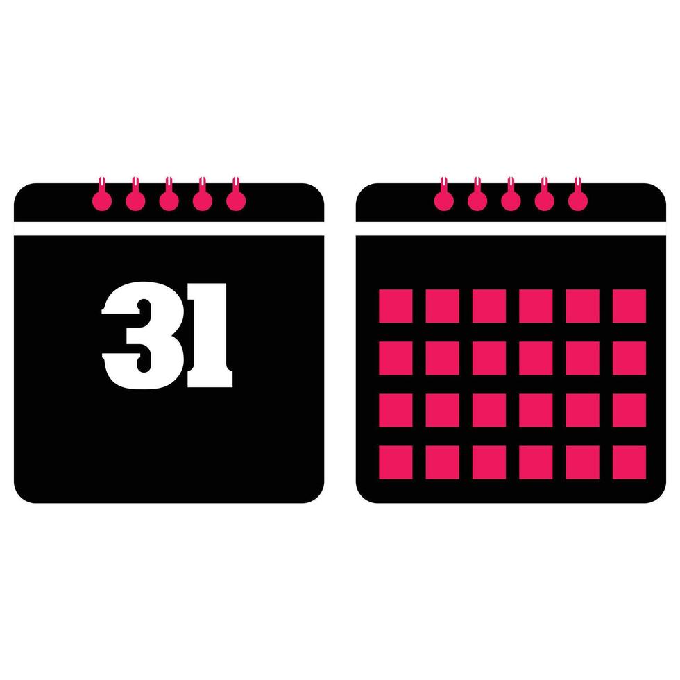 Two Glyph Calendars vector