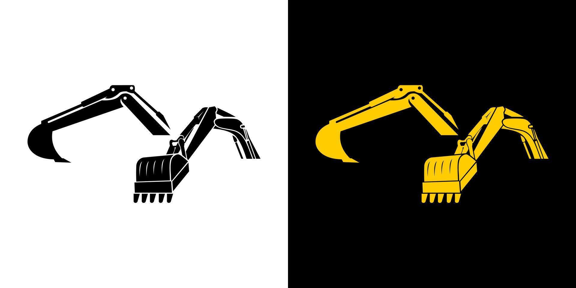 Excavator icon background . construction machine industry business design isolated vector