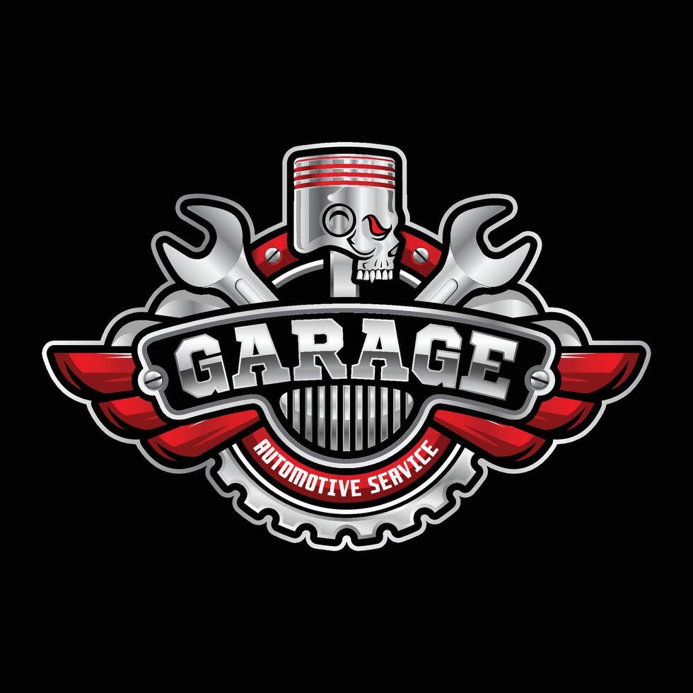 Automotive garage logo design template vector