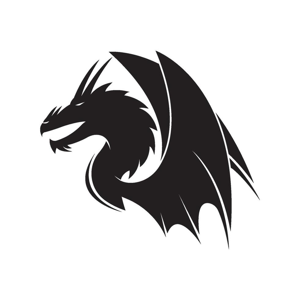 Dragon icon illustration flat design vector