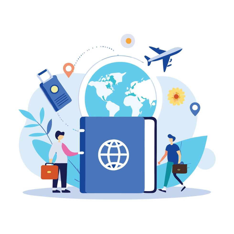 Creative Travel Passport Concept for Exploring the World vector