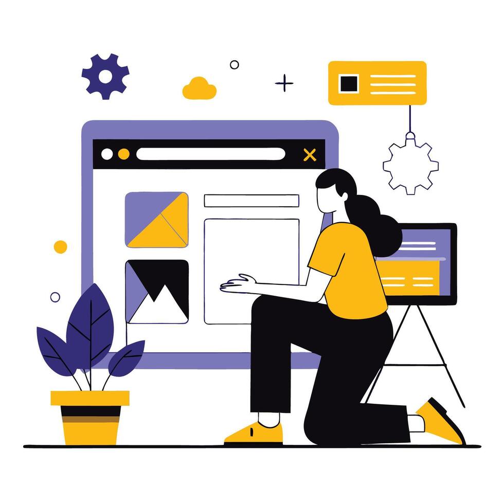 Concept Illustration for a Website with an Earthy and Organic Aesthetic vector