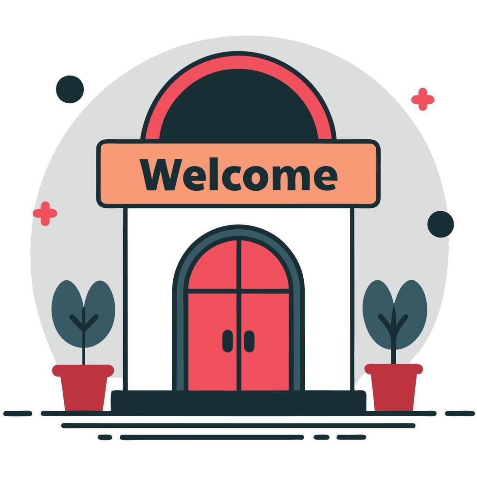 Welcoming Concept Illustration Depicting Open Arms and a Warm Embrace vector