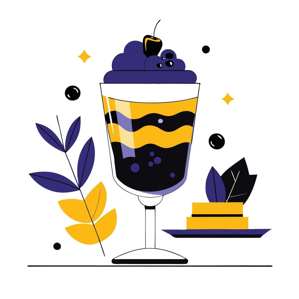 Scrumptious Tiramisu Treat A Delightful Concept Illustration vector