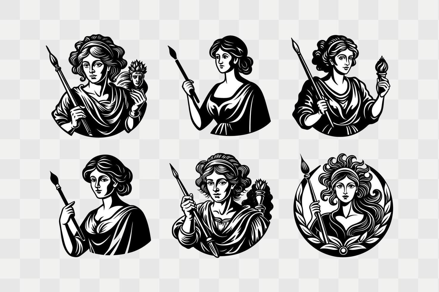 Stethoscope silhouette icon set vector