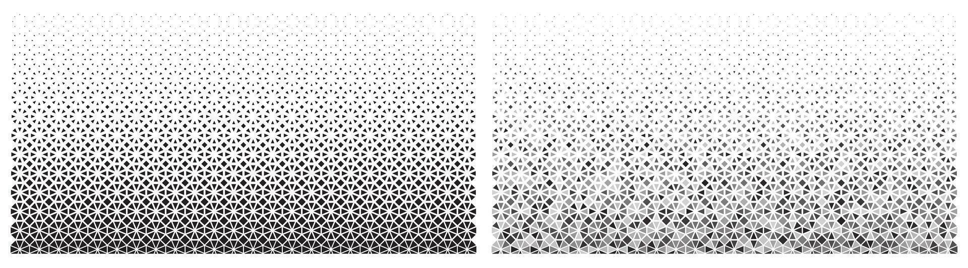 Grunge Dotted Triangle Halftone Mosaic Pattern Background for Creative Graphic Textures vector