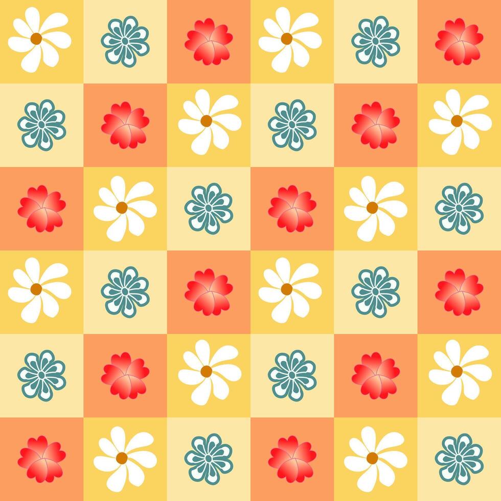 Seamless Floral Pattern with Pink Flower for Spring Summer Wallpaper Design vector