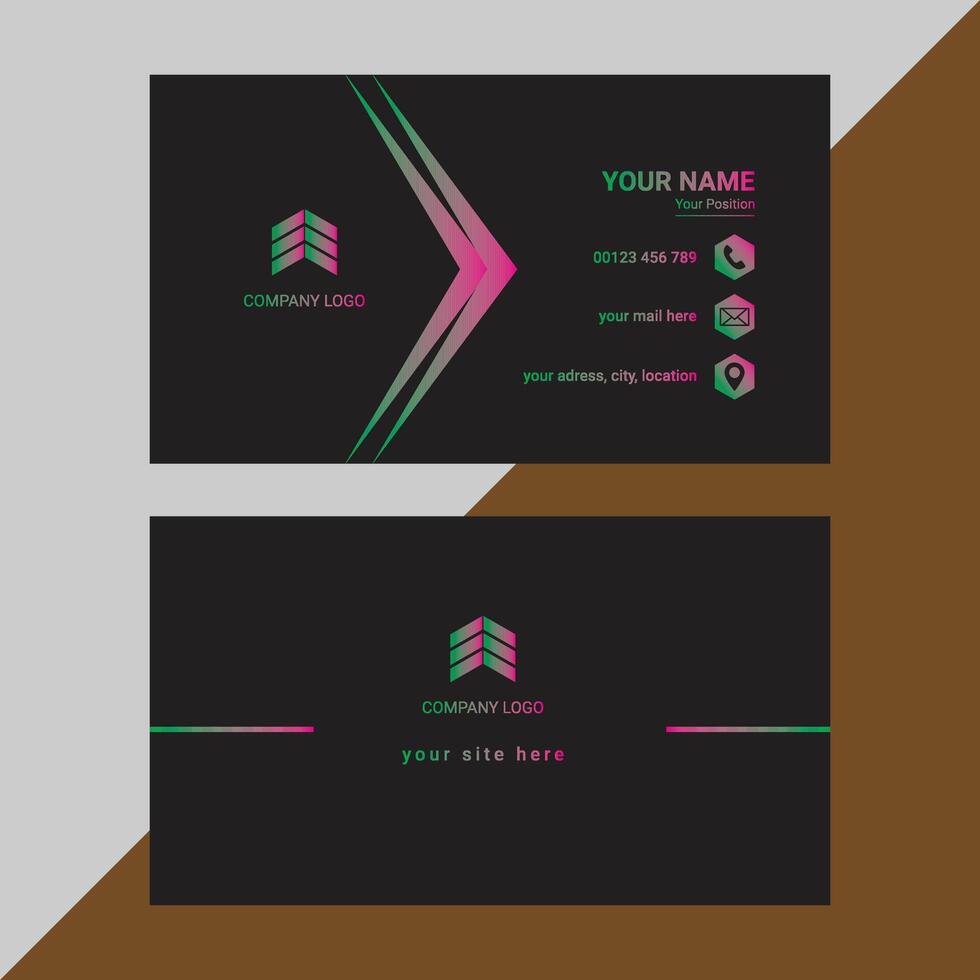 Professional business card design vector
