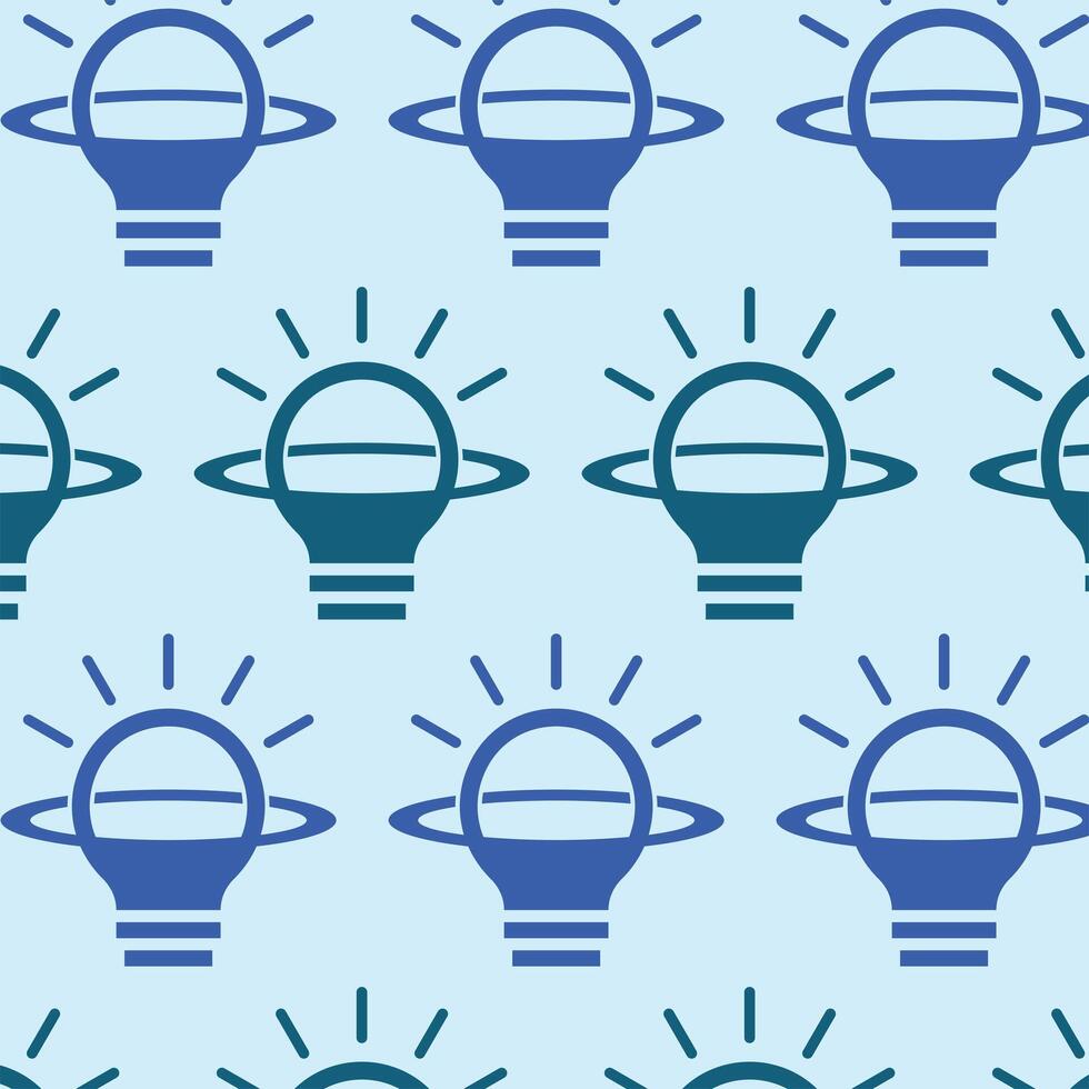 Bulb technology with space pattern background design template vector