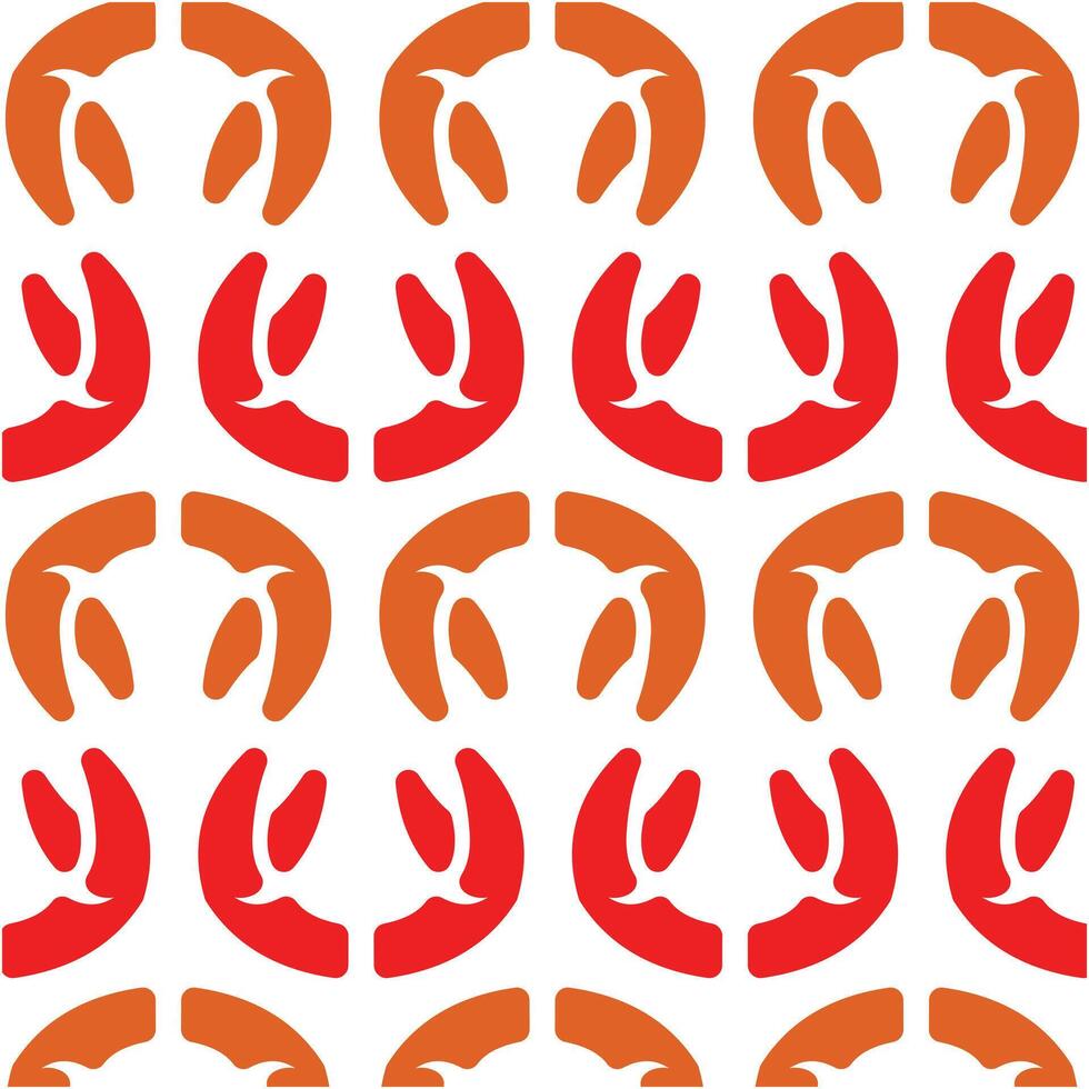 Crab hand pattern background illustration design template vector