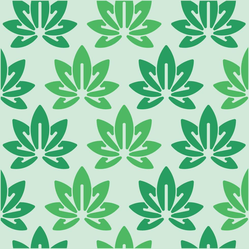 Plant Cannabis modern pattern background illustration design template vector