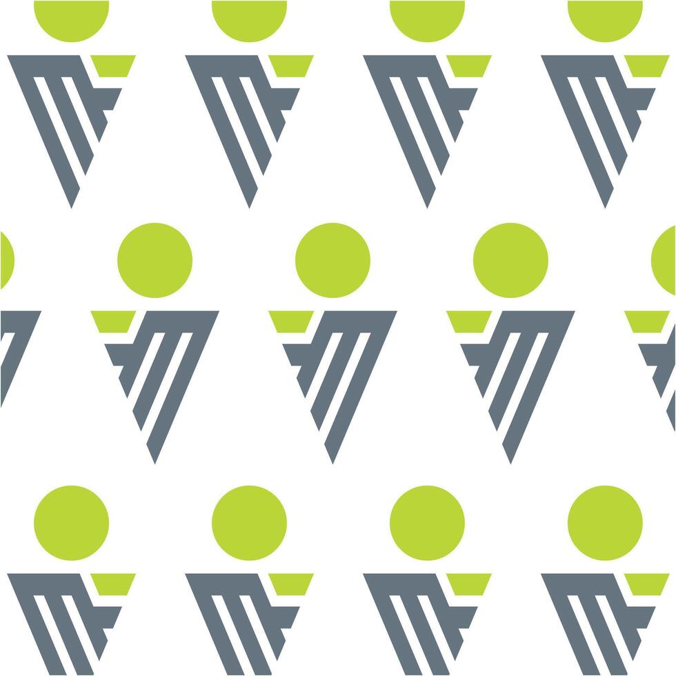 Letter MF Human pattern background design template vector
