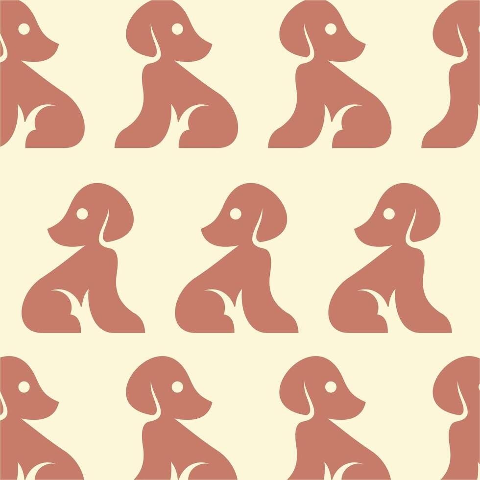 Dog Simple pattern background illustration design template vector