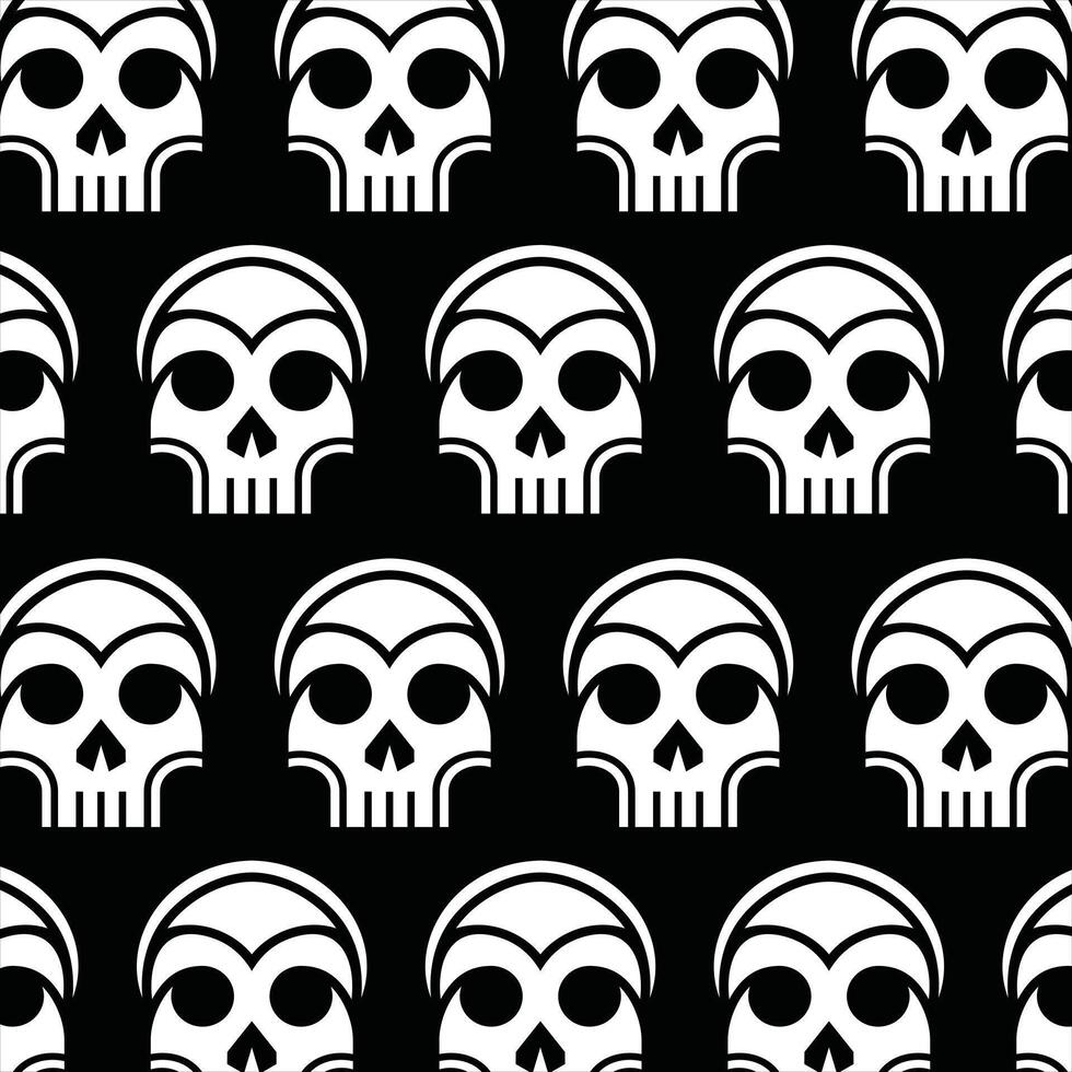 Skull Head modern pattern background design template vector