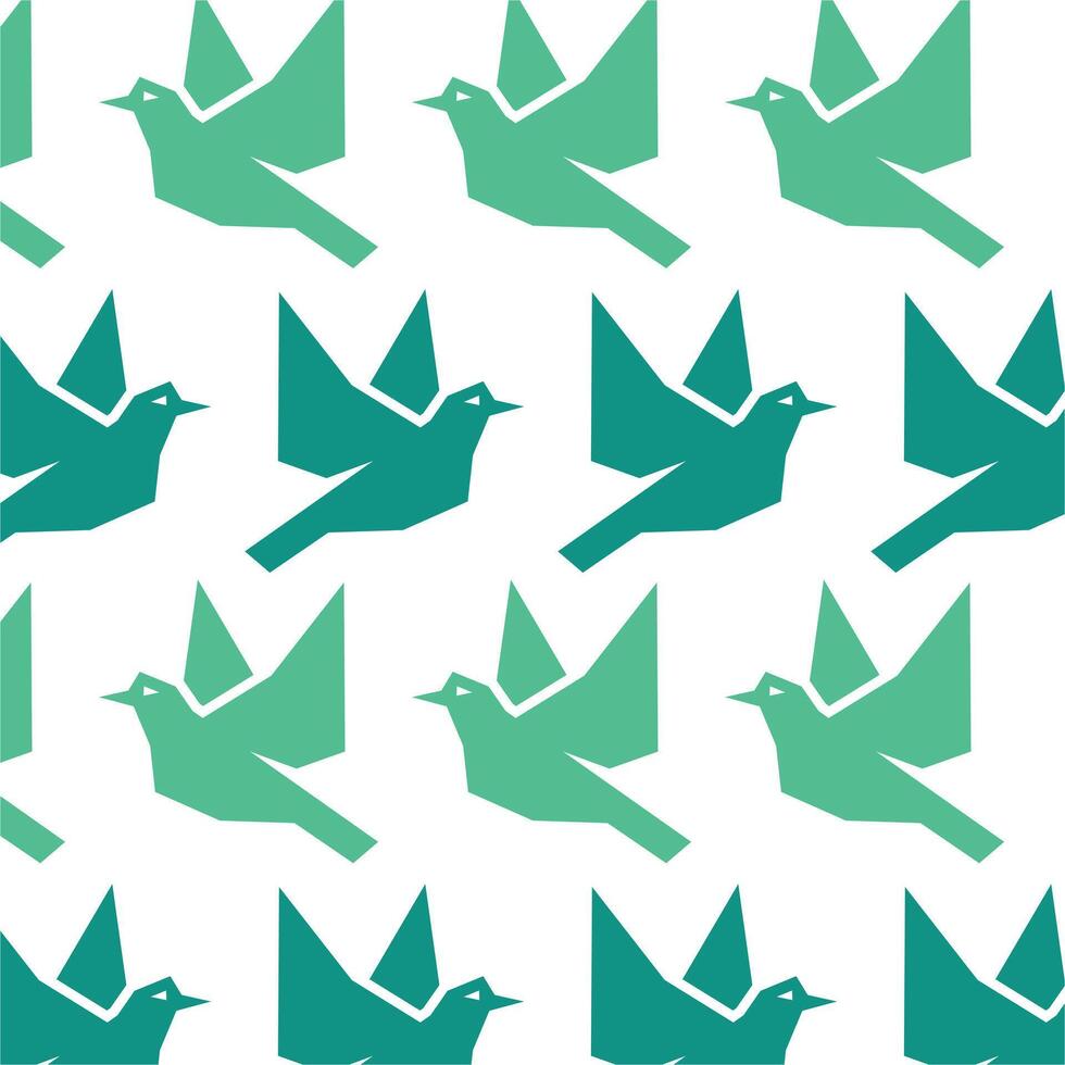 Flying bird geometric pattern background design template vector